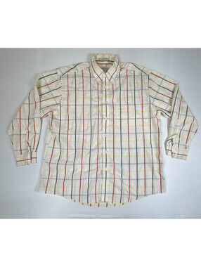 Orvis Sporting Traditions Men XL Multi Color Plaid Long Sleeve Button Down Shirt
